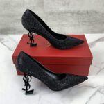 European and American Solid Color Full Diamond High Heels - Image 5