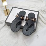 GG herringbone flat slippers European and American brand women's shoes - Image 2