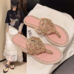 Foreign trade TB home 2025 rhinestone flip flops - Image 3
