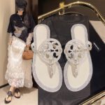Foreign trade TB home 2025 rhinestone flip flops - Image 4