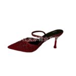 ZA2025 mesh breathable rhinestone pointed high heels - Image 3