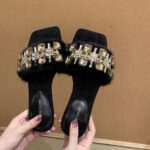 high-end fur slippers for women - Image 8