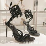 Crystal Pendant Snake Wrap Bohemian Fairy High Heel Wedding Shoes - Image 5