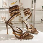 Crystal Pendant Snake Wrap Bohemian Fairy High Heel Wedding Shoes - Image 12