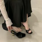 Ysl Fashion Square-Toed High-Heeled - Image 2