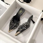 Fashionable Beaded Niche Large Size Women's Shoes