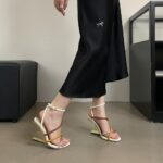 Colorfulful Cross Straps, Blocked Elegant High-Heeled Shoes for Women - Image 6
