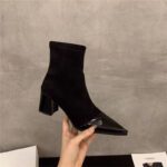 Fashionable retro leopard print slimming stretch boots for women - Image 5