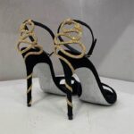 Snake-shaped rhinestone stiletto heels for women - Image 2