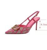 Women's V-buckle high-heeled shoes - Image 4