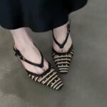 Women's Retro Stylish Square-Toe Kitten Heel Sandals - Image 2