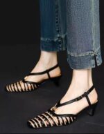 Women's Retro Stylish Square-Toe Kitten Heel Sandals - Image 4