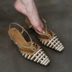 Women's Retro Stylish Square-Toe Kitten Heel Sandals - Image 5