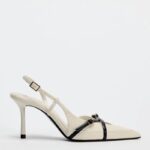Slim Patent Leather Stiletto Cross Buckle Shoes - Image 3