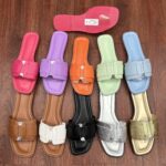 Leather Casual Trendy Round Toe Women's Slippers