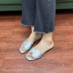 Leather Casual Trendy Round Toe Women's Slippers - Image 6