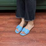 Leather Casual Trendy Round Toe Women's Slippers - Image 8
