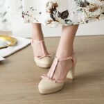 Bow Buckle Fashion High Heels - Image 4
