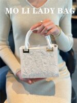 Embroidered Pearl Fashion Hand-Held Crossbody Bag - Image 3