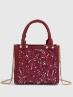Embroidered Pearl Fashion Hand-Held Crossbody Bag - Image 5