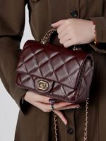 Chanel Inspired Genuine Leather Vintage Women's Bag