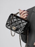 Chanel Inspired Genuine Leather Vintage Women's Bag - Image 5