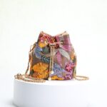 New Arrival Heavy Craft Mesh Embroidered Flower Sequin Chain Crossbody Bag