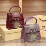 High-end rhinestone-embellished fashion handbags