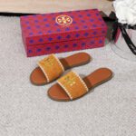 Tb Summer Versatile Flat Casual Women's Genuine Leather Slippers - Image 2