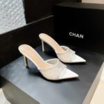 Rhinestone Pointed-Toe Stiletto High-Heeled Shoes - Image 3