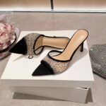 Rhinestone Pointed-Toe Stiletto High-Heeled Shoes - Image 4