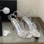 Mi Ting Colorful Rhinestone High-Heeled Transparent Strap Crystal Shoes - Image 6