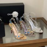 Mi Ting Colorful Rhinestone High-Heeled Transparent Strap Crystal Shoes - Image 11
