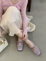 2026 New Spring and Autumn Model, Stunning Mary Jane Shoes with Rhinestones - Image 5