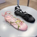 Sweet Fairy-Style Bow-Knot Closed-Toe Sandals for Women - Image 2