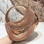 Luxury Silver Diamond Sparkling Acrylic Clutch Bag - Image 3