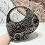 Luxury Silver Diamond Sparkling Acrylic Clutch Bag - Image 4