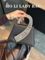 French-Style Shiny Lady Silk Satin Box Bag - Image 3