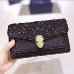 Genuine Leather Ostrich Pattern Snake Head Bag - Image 3