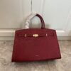 Burgundy leather