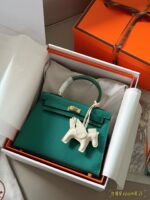 Fashionable Genuine Leather Palm Print Kelly Bag