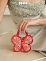 UGALS Fairy Butterfly Mini Acrylic Diamond Elegant Evening Handbag - Image 4