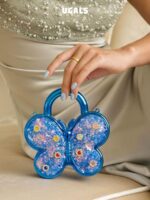UGALS Fairy Butterfly Mini Acrylic Diamond Elegant Evening Handbag - Image 5