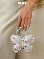 UGALS Fairy Butterfly Mini Acrylic Diamond Elegant Evening Handbag - Image 7