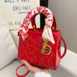 New fashion versatile glossy heavy embroidery princess diana bag - Image 5