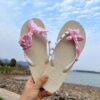 White sole + pink