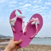 Pink sole + white color