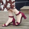 Burgundy 7cm heel