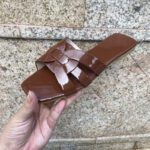 Cross-Strap Square-Toe Flat Slippers - Image 3