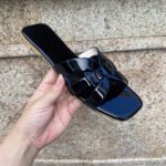 Cross-Strap Square-Toe Flat Slippers - Image 8